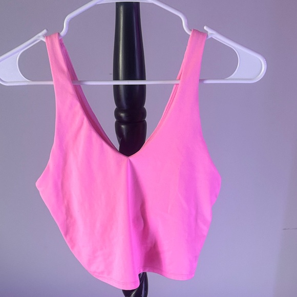 Tops - Pink Sleeveless Crop Top
